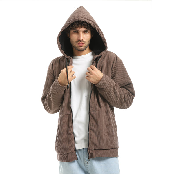 Brown_Zipped_Velvet_Lightweight_Jacket-Brown