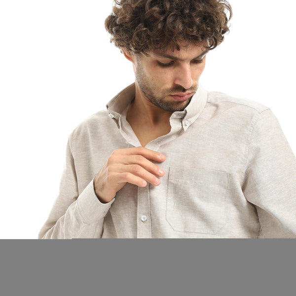Beige_Long_Sleeves_Linen_Casual_Shirt-Beige