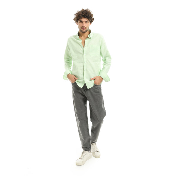 Pastel_Green_Long_Sleeves_Linen_Casual_Shirt-Pastel_Green