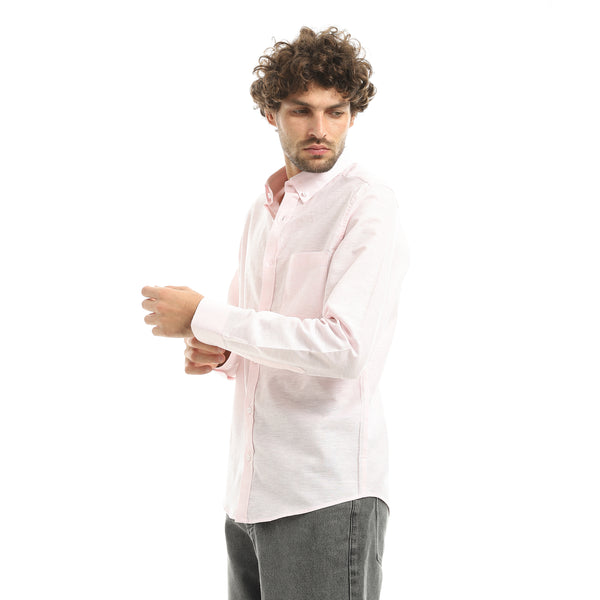 Powder_Pink_Long_Sleeves_Linen_Casual_Shirt-Powder_Pink