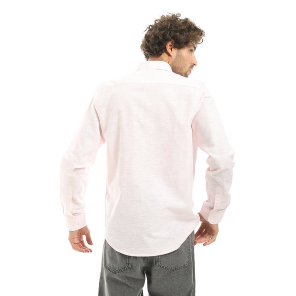 Powder_Pink_Long_Sleeves_Linen_Casual_Shirt-Powder_Pink