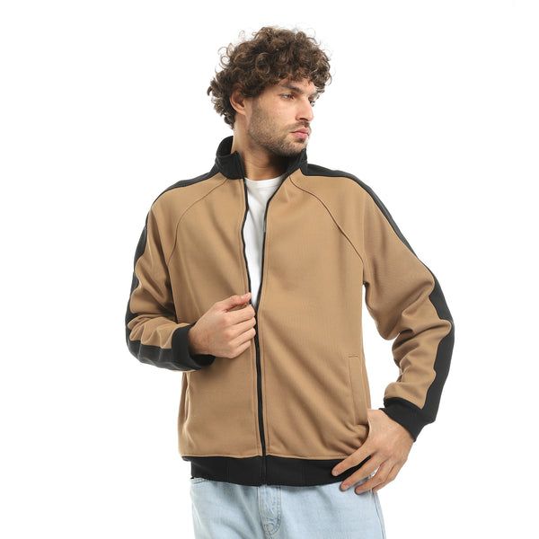Bi-Tone_Regular_Fit_Sweatshirt_-_Camel_&_Black