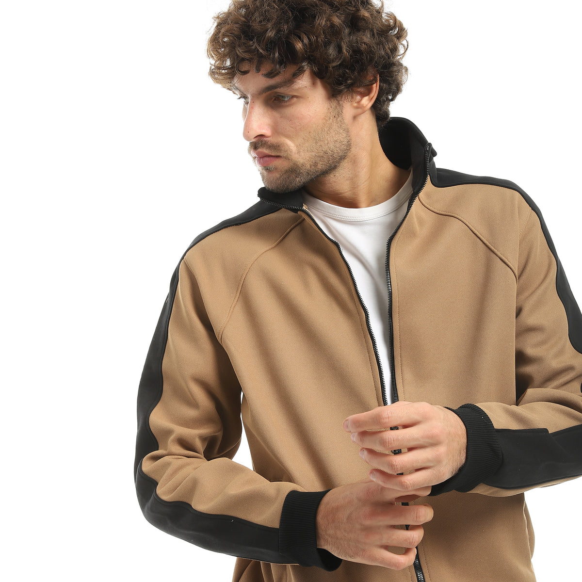 Bi-Tone_Regular_Fit_Sweatshirt_-_Camel_&_Black