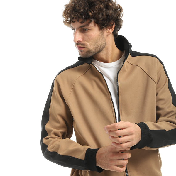Bi-Tone_Regular_Fit_Sweatshirt_-_Camel_&_Black