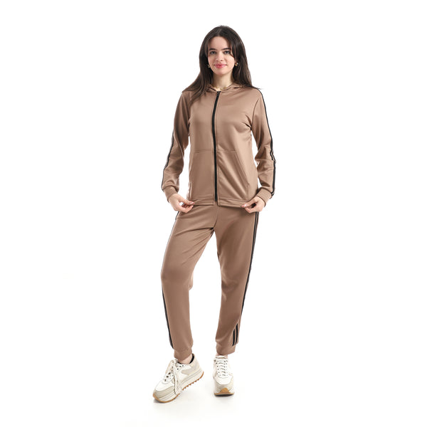 Long_Sleeves_Hooded_Zipped_Tracksuit-Coffee_Brown