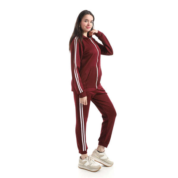 Long_Sleeves_Hooded_Zipped_Tracksuit-Dark_Red_
