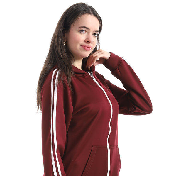 Long_Sleeves_Hooded_Zipped_Tracksuit-Dark_Red_