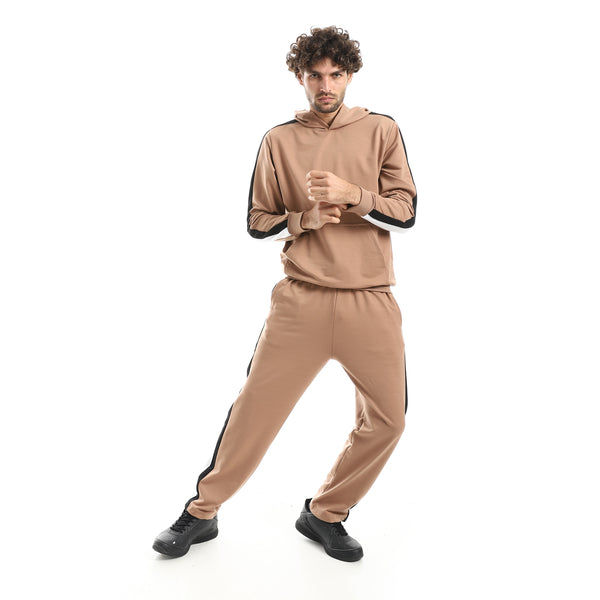 Basic_Fleeced_With_Hooded_Collar_Training_Suit-_Light_Coffee