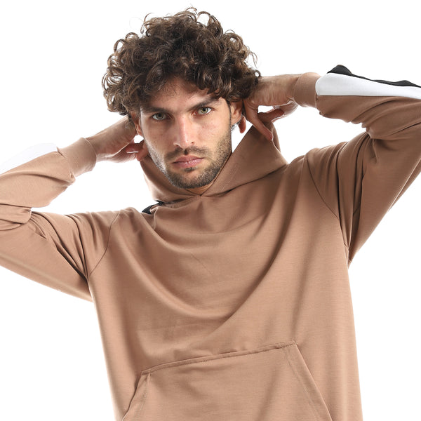 Basic_Fleeced_With_Hooded_Collar_Training_Suit-_Light_Coffee