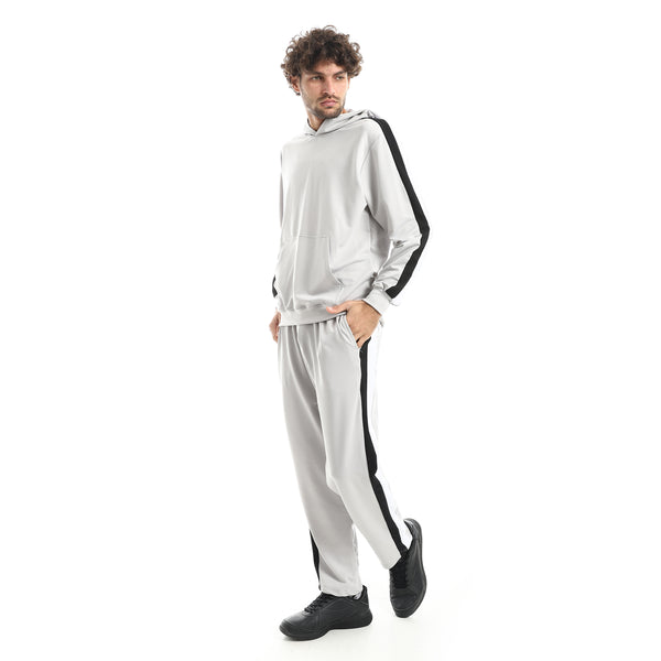 Basic_Fleeced_With_Hooded_Collar_Training_Suit-_Light_Gray