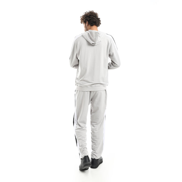 Basic_Fleeced_With_Hooded_Collar_Training_Suit-_Light_Gray