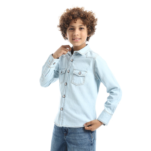 Casual_Long-Sleeve_Boy's_Shirt_-_Light_Blue