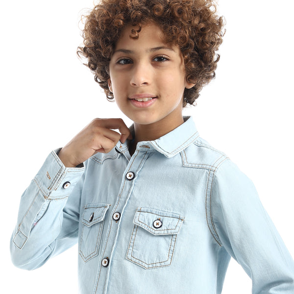 Casual_Long-Sleeve_Boy's_Shirt_-_Light_Blue