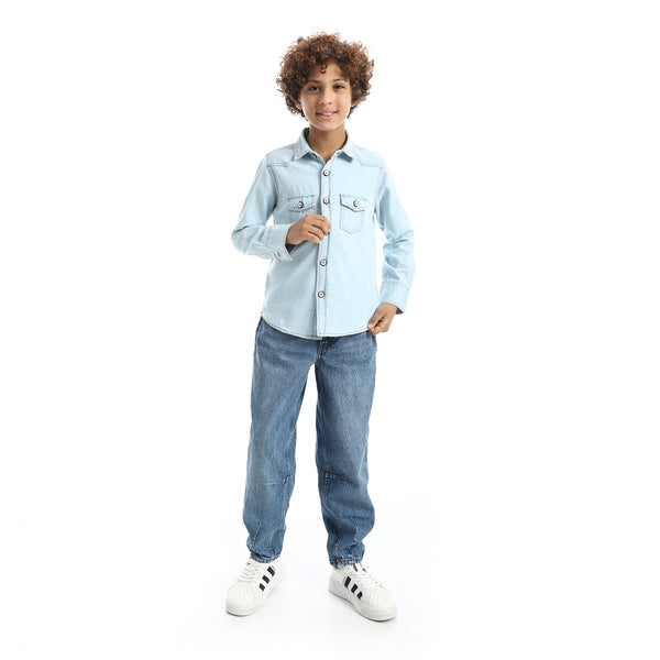 Casual_Long-Sleeve_Boy's_Shirt_-_Light_Blue