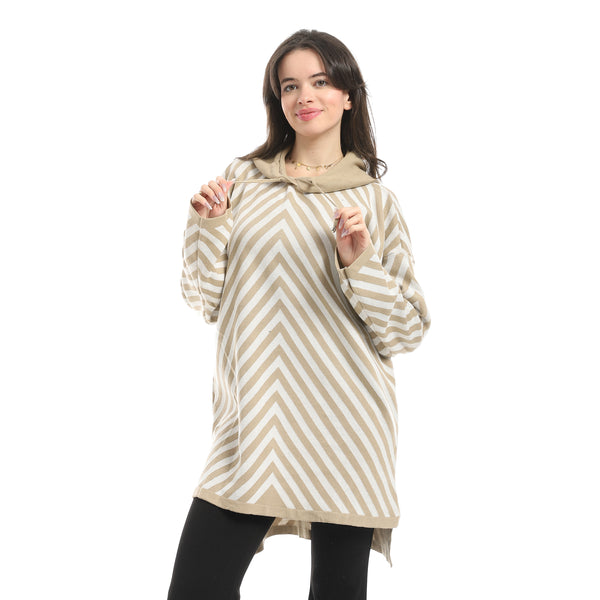 High-Low_Striped_Hooded_Pullover_-_Beige_&_Off_White