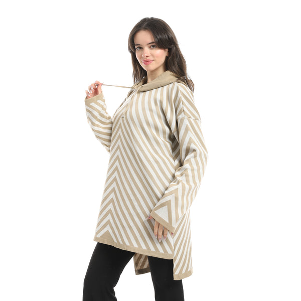 High-Low_Striped_Hooded_Pullover_-_Beige_&_Off_White