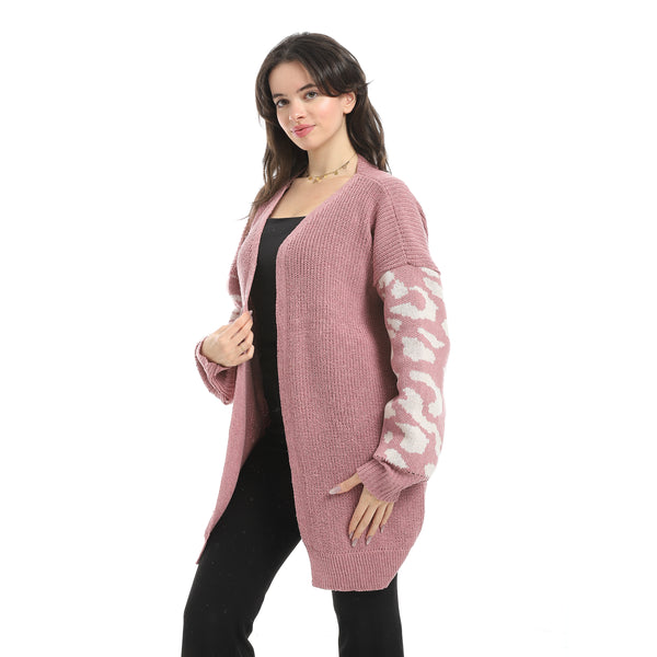Kashmir_Open_Neckline_Slip_On_Loose_Fit_Cardigan-Pink