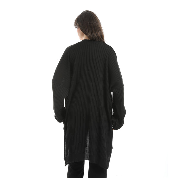 Wide_Ribbed_Open_Neckline_Slip_On_Cardigan_-_Black