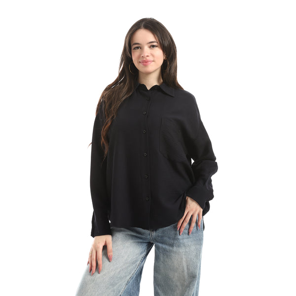 Button_Down_Shirt_With_Long_Sleeve_-_Black