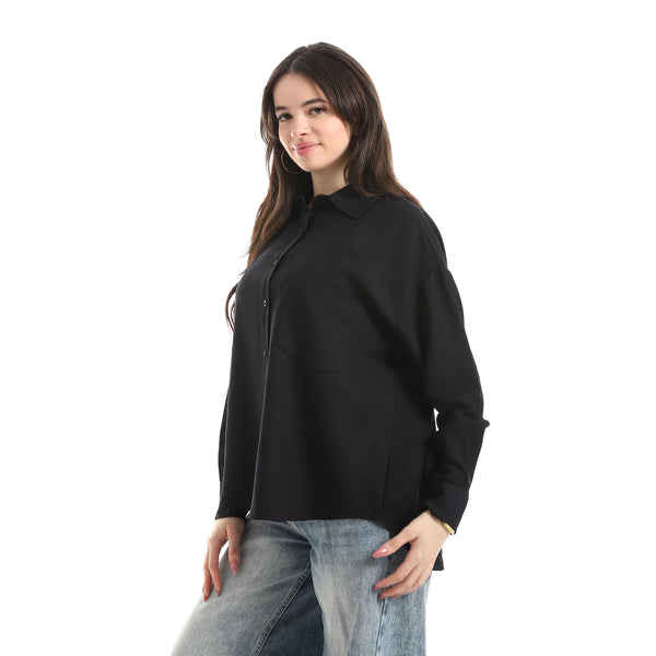 Button_Down_Shirt_With_Long_Sleeve_-_Black