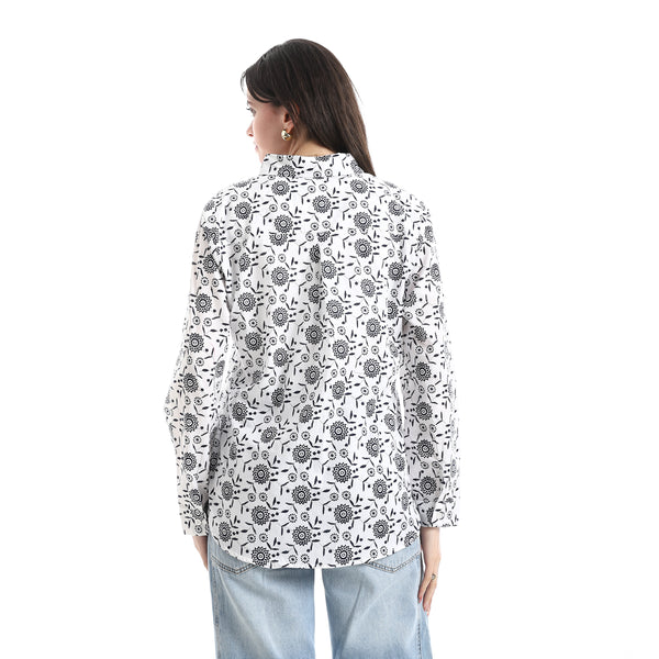 Self_Pattern_Button_Shirt_-_White_&_Black