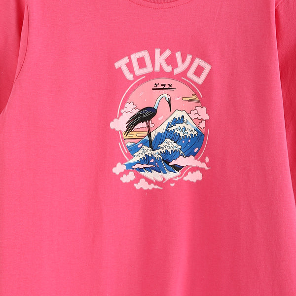 Cotton_Printed_T-Shirt_-_Fuchsia
