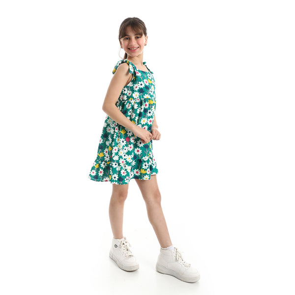 Tie_Shoulder_Dress___White_&_Green