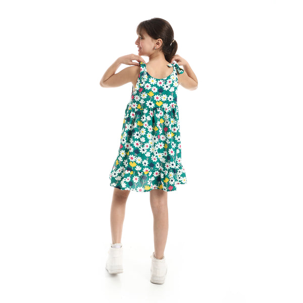 Tie_Shoulder_Dress___White_&_Green