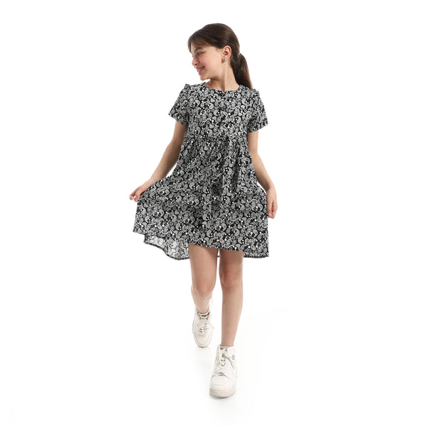 Crew_Neck_Patterned_Dress___Black_&_White