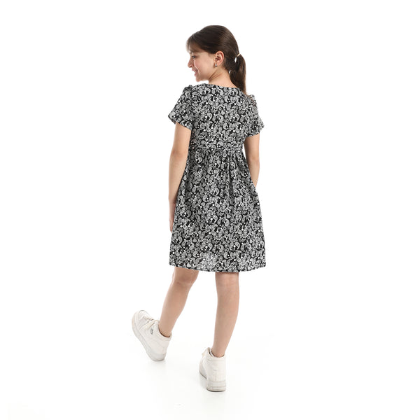 Crew_Neck_Patterned_Dress___Black_&_White