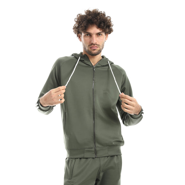 Hooded_Collar_and_Zipper_Closure_Training_Suit-Dark_Olive