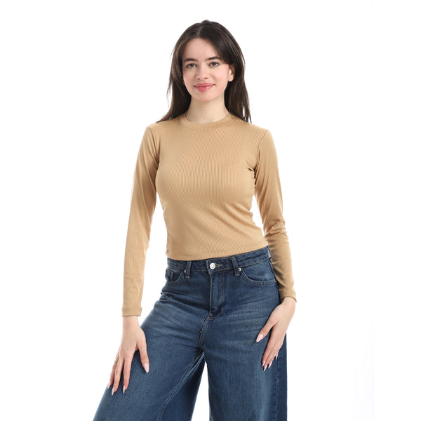 Beige_Long_Sleeve_Ribbed_Top_-_Beige