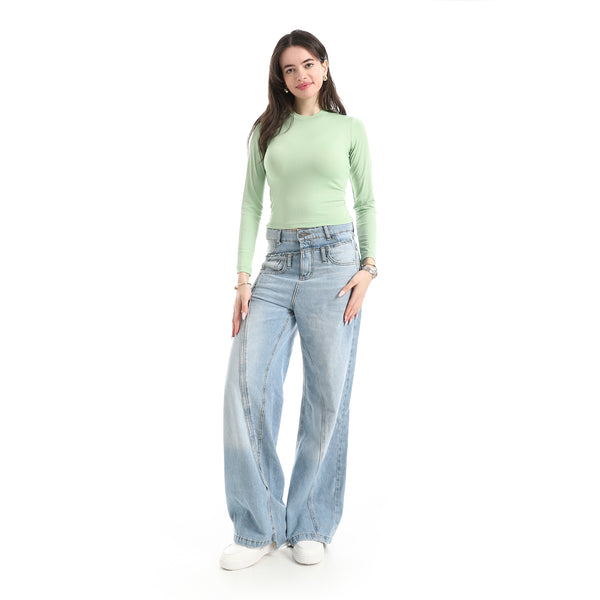 Light_Green_Long_Sleeve_Ribbed_Top_-Light_Green