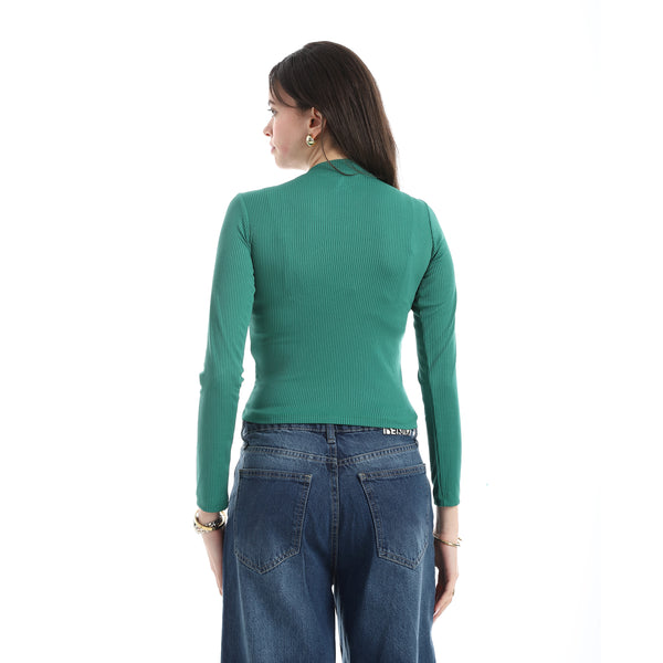 Green_Long_Sleeve_Ribbed_Top_-_Green