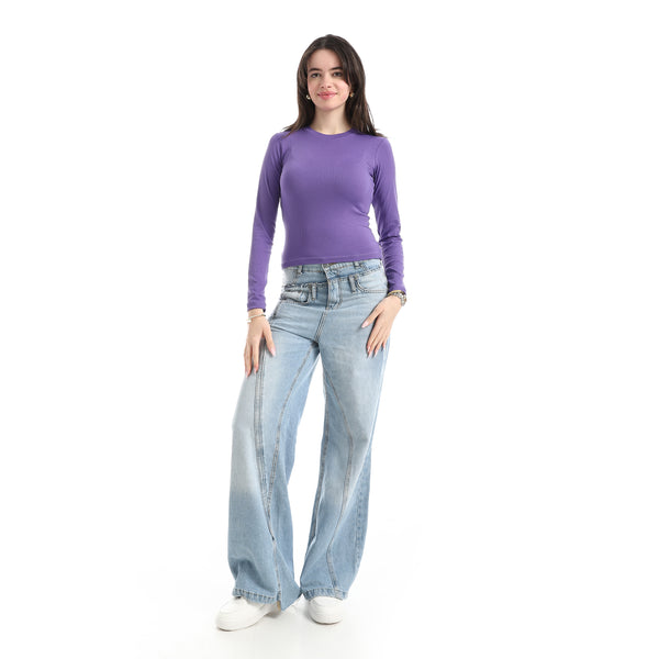 Purple_Long_Sleeve_Ribbed_Top_-_Purple