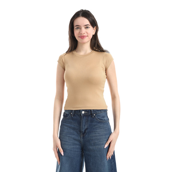 Comfy_Short_Sleeve_Top_-_Beige