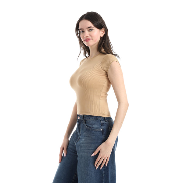 Comfy_Short_Sleeve_Top_-_Beige