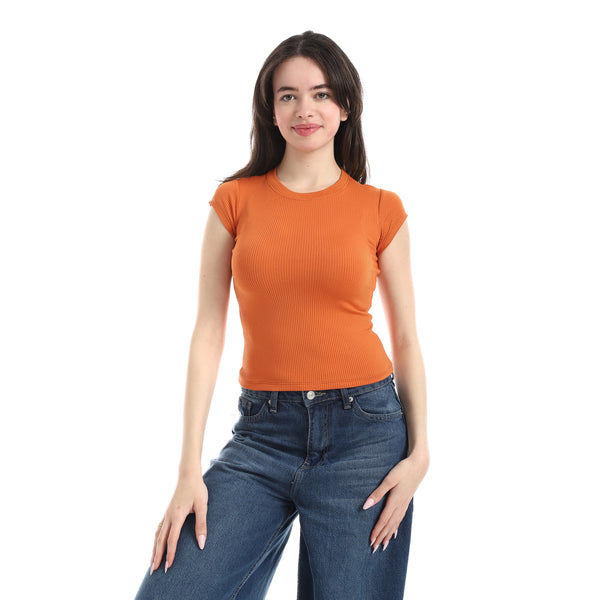 Comfy_Short_Sleeve_Top_-_Orange