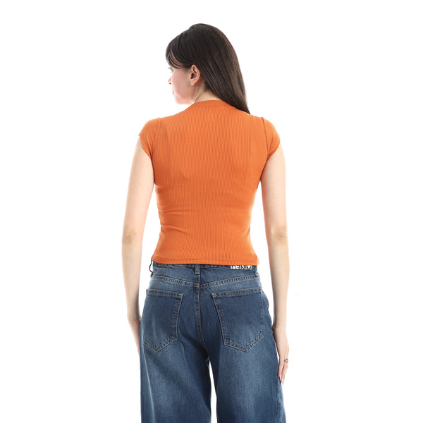 Comfy_Short_Sleeve_Top_-_Orange