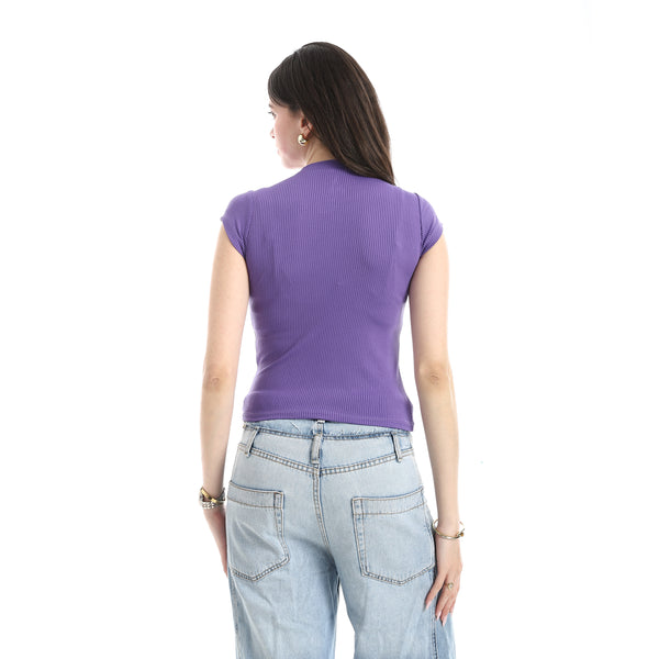 Comfy_Short_Sleeve_Top_-_Pruple