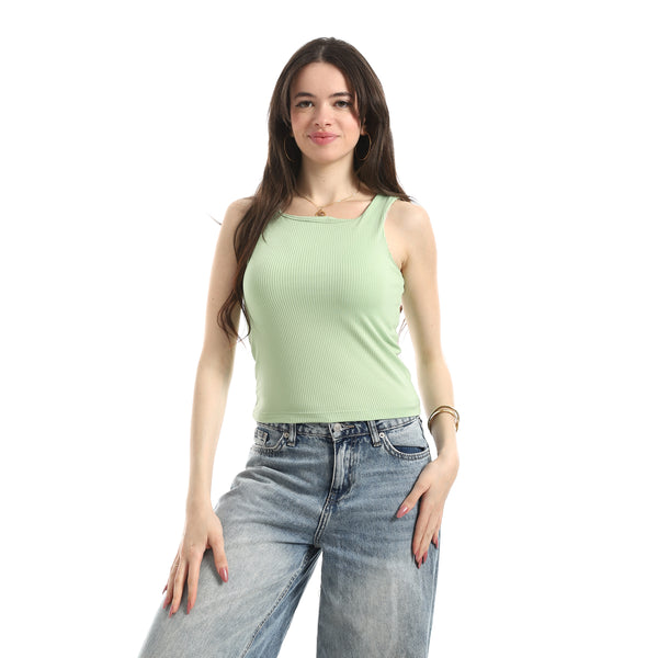 Ribbed_Basic_Top_For_Women_-Light_Green