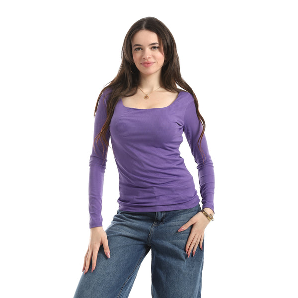 Long_Sleeves_Ribbed_Top_-_Purple