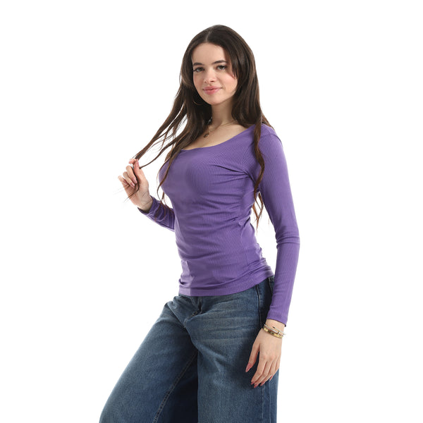 Long_Sleeves_Ribbed_Top_-_Purple