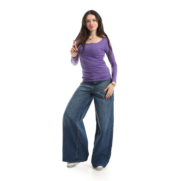 Long_Sleeves_Ribbed_Top_-_Purple