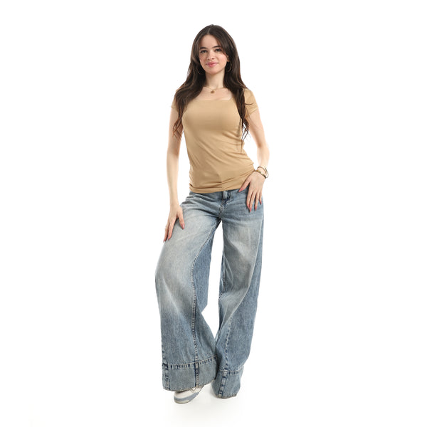 Short_Sleeves_Ribbed_Top_-_Beige