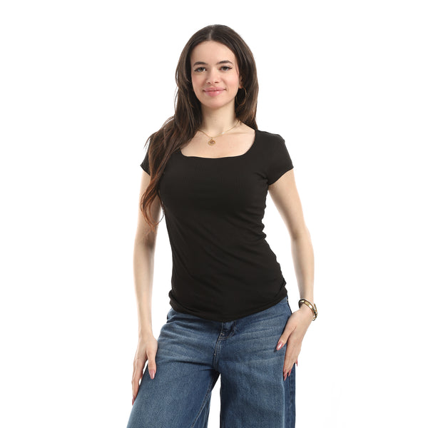 Short_Sleeves_Ribbed_Top_-_Black