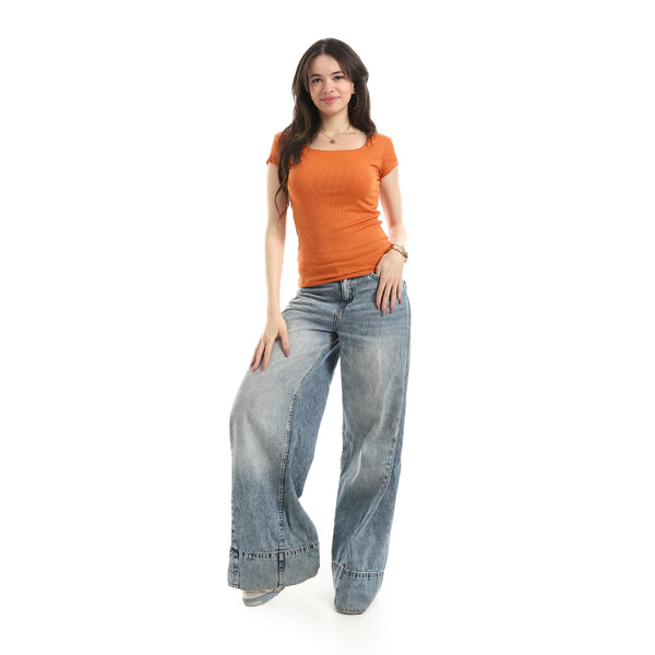 Short_Sleeves_Ribbed_Top_-_Orange