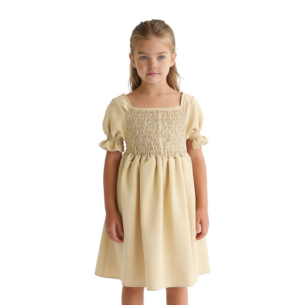 Girls_Slip_On_Elastic_Dress_-_Dark_Beige