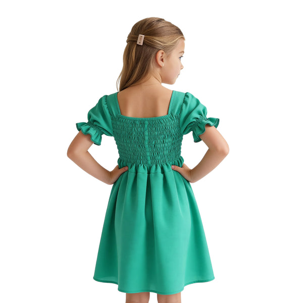 Girls_Slip_On_Elastic_Dress_-_Green