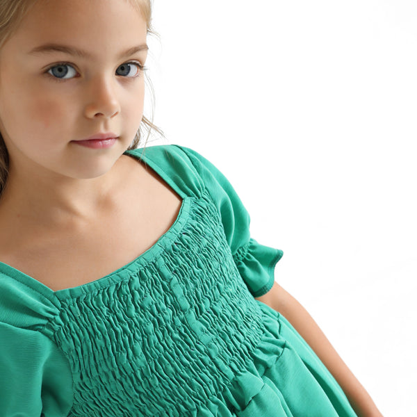 Girls_Slip_On_Elastic_Dress_-_Green